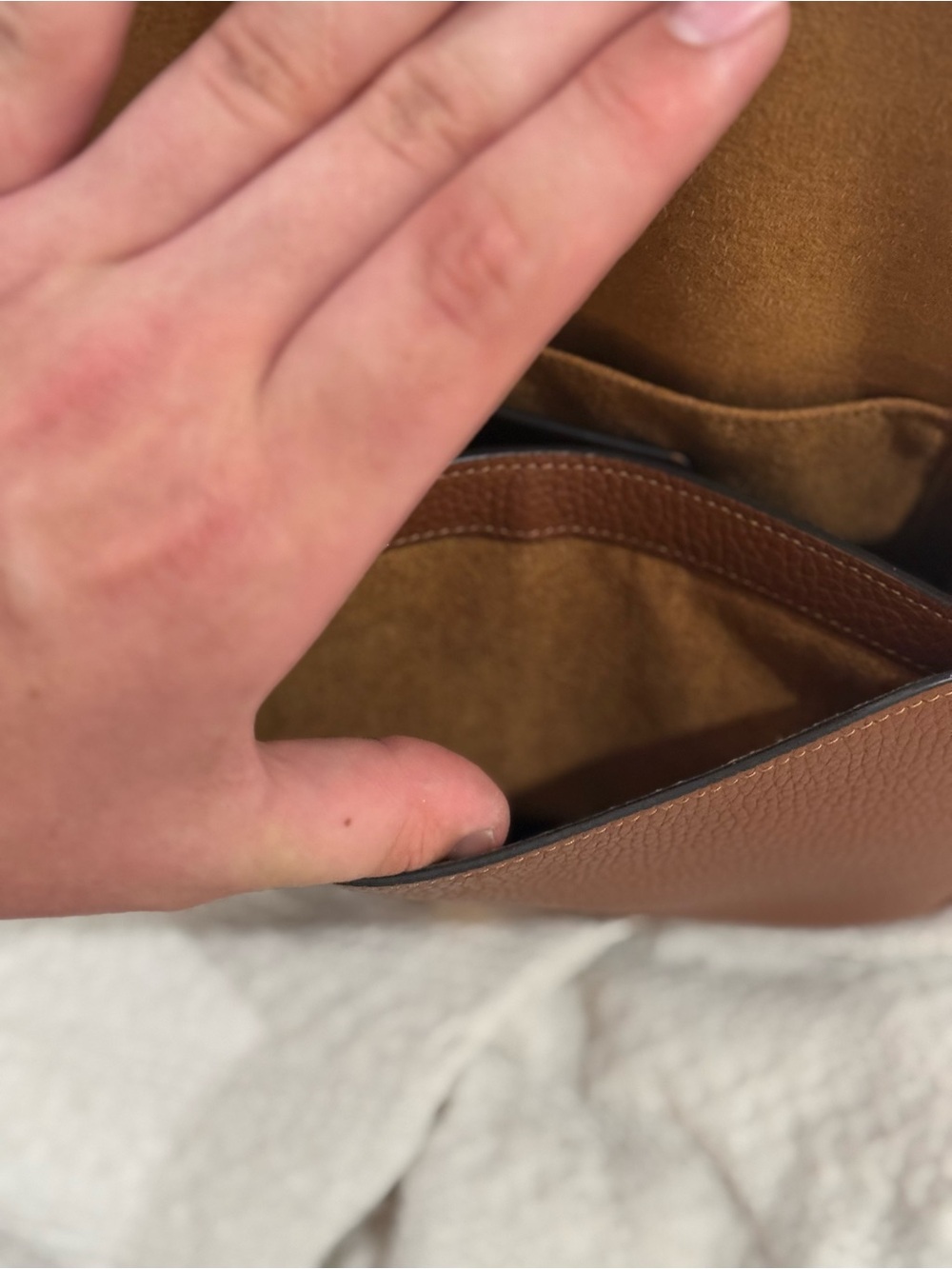 Brown leather Coach Amelia Saddle Bag, used! - Picture 5 of 14